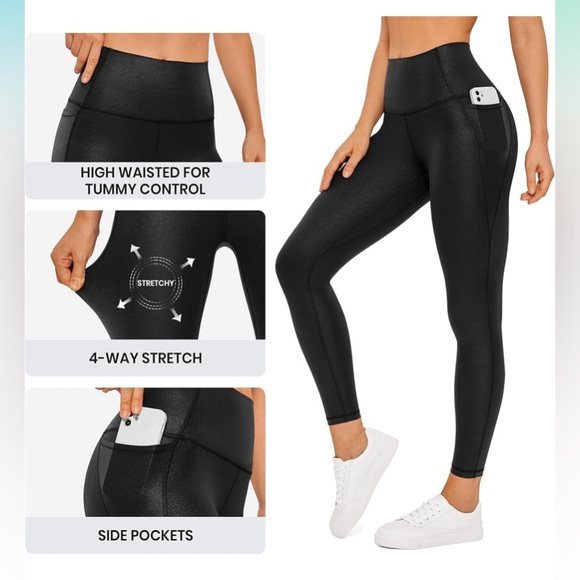 NWT CRZ YOGA Butterluxe Matte Faux Leather Leggings - Picture 9 of 16